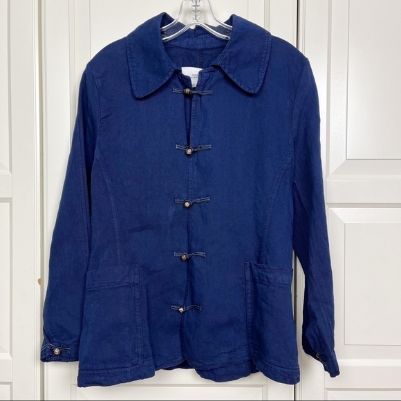 Zara NWT | Denim Jacket with Gold Toggles Closure Size Medium - Picture 5 of 7